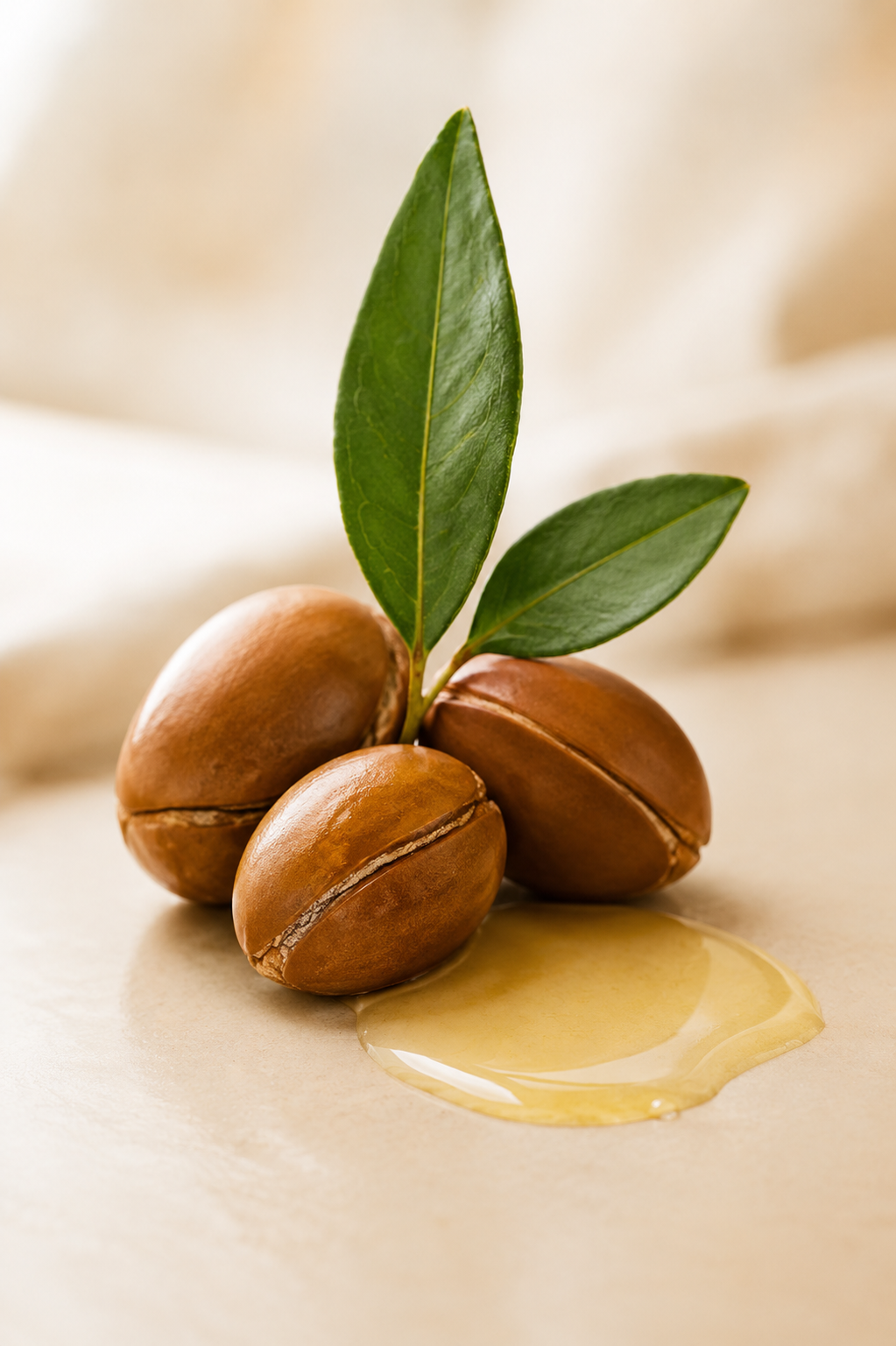 Jojoba seeds with oil